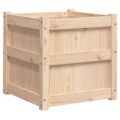 Vidaxl Vrtno cvetlično korito 50x50x50 cm trdna borovina