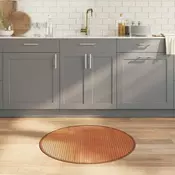 Okrugli tepih smedi 80 cm od bambusa