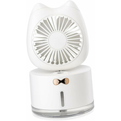 Generic Akumulatorski ventilator namizni ventilator namizni ventilator mačji ventilator beli električni ventilator mini, (21132620)