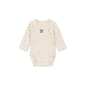 Konges Slojd  body za dojenčke bombaž z elastanom BASIC LS NEWBORN BODY GOTS