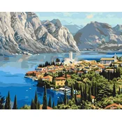 shumee Slikanje po številkah. Mesto ob morju.