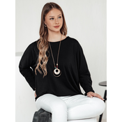 Bluzka damska LOOSEFEMME oversize z wisiorkiem z czarna Dstreet