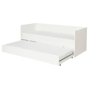 VIHALS Dnevni krev s izvlacnim lež/2 duš, bela/Afjäll tvrdo,, 80x200 cm