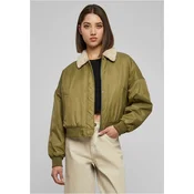 Womens Pilot Bomber Jacket Tiniolive/Sand