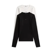 Tommy Jeans Majica Essential črna/bela