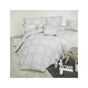 Flanelna posteljnina Atene siva EMI, Francoski set1 200x220 + 2x (70x90)