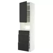 METOD / MAXIMERA Visoki element za ugradb uredaje, bijela/Upplöv mat antracit, 60x60x240 cm