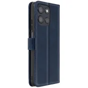 AVIZAR Klasična preklopna torbica za Moto G56 s funkcijo stojala, Nočno modra, (5000275377)