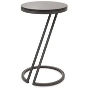 Casa Padrino luxury side table gunmetal/gray A� 36 x H. 60 cm - Stainless steel table with glass top - Living room furniture - Luxury furniture - Luxury furnishings - Luxury interior