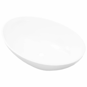 MAISON CHIC Razkošni keramični Umivalnik - Kopalna umivalnik - Lavabo ovalne oblike bel 40x33 cm, (21669635)