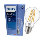 Philips LED žarnica E27 A60 4,3 W = 40 W 470 lm 2700 K topla filamentna žarnica CorePro
