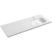 ARECA Cultured Marble Washbasin 141x51,5cm, right, white - Bela - 141x13,6x51,5 cm - Sapho - 24 - Liti marmor - Pravokotnik - 1410 - 136 - 515 - 14