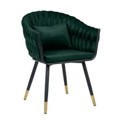 Homestar Stol FLORA temno zelene barve