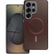 OEM GENTLEMAN MAG COVER ovitek, združljiv z MagSafe za SAMSUNG S25 FE rjava