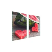 shumee ZAŠČITNA STEKLENA KROŽNIK ZA KUHINJO 65x52 LUBENICA