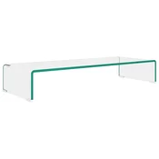 Vidaxl Stojalo za TV/ekran stekleno prozorno 80x30x13 cm