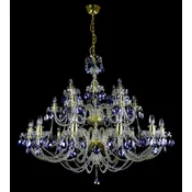 Casa Padrino luxury baroque chandelier gold/blue A� 105 x H. 90 cm - Magnificent baroque style chandelier with Bohemian crystal glass - Noble & Magnificent