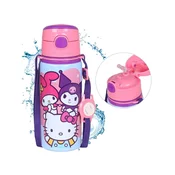 HELLO KITTY Hello Kitty Aluminijasta TERMALNA STEKLENICA, ustnik, STEKLENIČKA ZA VODO z naramnico, za deklice 600ml