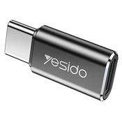 Yesido - OTG adapter (GS22) Type-C v Lightning, aluminijeva zlitina 480 Mbps - siv