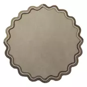 Rucno raden vunen okrugao tepih u prirodnoj boji o 180 cm Leo Scallop – Flair Rugs