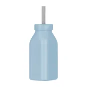 shumee Silikonska otroška skodelica s slamico in pokrovčkom 200 ml 6m+ modra