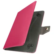 AVIZAR Univerzalna torbica za tablicni racunalnik, z ucinkom usnja s šivi, magnetnim jezickom in držalom za video - fuksija, (21123921)