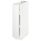 METOD Podni element s policama, bela/Voxtorp matirano bela, 20x60 cm