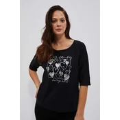 Marisse Womens T-Shirt L-Ts-4030 Black