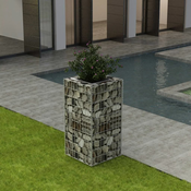 Gabionska sadilica celicna 50 x 50 x 100 cm