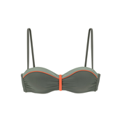 LASCANA Bikini zgornji del oliva / oranžna