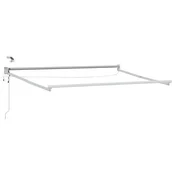 Vidaxl Električni zložljivi okvir tende Bela 3,5 x 2 m Aluminij