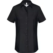 GREIFF Ženska servisna bluza s kratkimi rokavi, črna