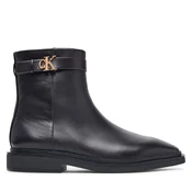 Calvin Klein Škornji Square Ankle Boot Lth Mg Hdw HW0HW03186 Temno rjava