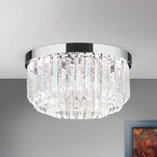ORION Prism LED stropna svjetiljka, krom, O 35 cm - Podrucje hodnika - krom, prozirno - Kristal