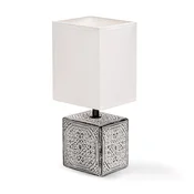 Aigostar - Stona lampa 1xE14/40W/230V siva/bela