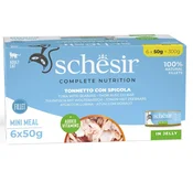 SCHESIR Konzerva tune s brancinom v želatini za odrasle mačke - 6x50g