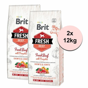 Brit Fresh Beef with Pumpkin Puppy Large 2x12 kg