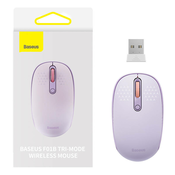 Bežicni miš Baseus F01B Tri-mode 2.4G BT 5.0 1600 DPI (ljubicasti)