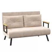 Homestar Sofa postelja nastavljiv naslon za hrbet 102x73x81 cm bež