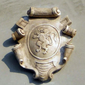 Casa Padrino luxury baroque wall relief coat of arms antique beige H. 69 cm - Made in Italy
