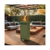 Planika Faro GAS - Zunanji plinski kamin 142x36 cm 8kW zelena + zaščitni pokrov