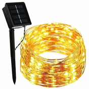Forever Light Solarna LED bakrena veriga 20m+2m, 200xLED, 600mAh, 8 funkcij, IP44, topla bela [RTV100387]