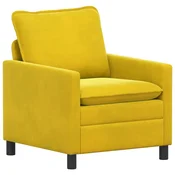 Vidaxl Kavč Rumena 76 x 81 x 87,5 cm Žamet