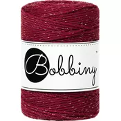 Bobbiny Macrame Cord 1,5 mm 100 m Golden Wine Red Vrvica