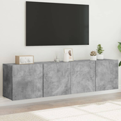 Zidni TV ormarici 2 kom sivi boja betona 80x30x41 cm