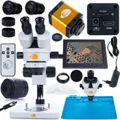 Rosfix Komplet Mikroskopov Mercury Pro – Trinokularna Glava, 12MP Kamera, Silikonska Podloga 480x320 Mm, 8-palčni Zasloni | HDMI, Nosilec C, 7x–45x Pove, (5000212271)