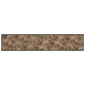 shumee Kuhinjska preproga pralna dobro jutro rjava 60x300 cm žamet