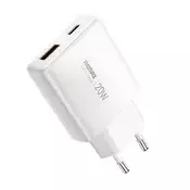 REMAX ULTRA TANK PUNJAČ ZA NAJVIŠE UREĐAJA, USB Type-C utičnica, 20 W, ultra-tank, BIJELI RP-U01-AC