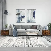 vidaXL Klubske mizice 2 kosa dimljeni hrast 50x50x40 cm inženirski les