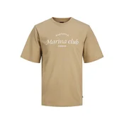 JACK & JONES Majica JPRBLAOcean Club temno bež/bela